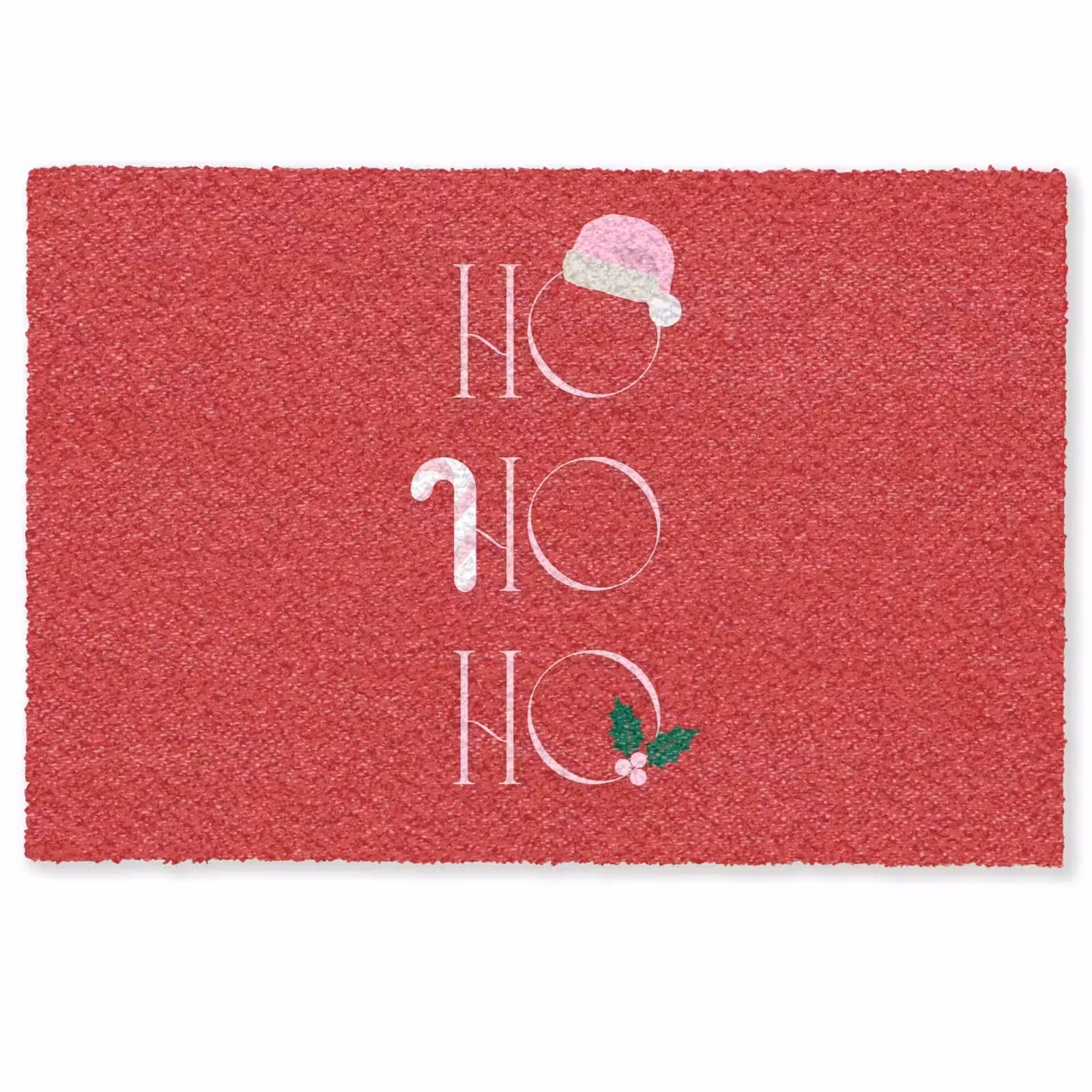 Deurmat - Kerst - Tekst - illustratie - Rood — 1