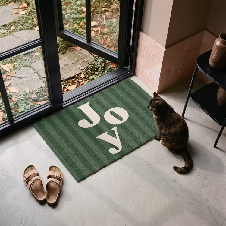 Deurmat - Joy - Kerst - Tekst - Groen — 2