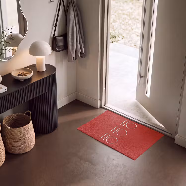 Deurmat - Tekst - Kerst - Modern - Rood — 8