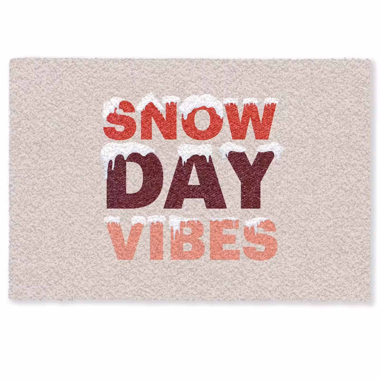 Deurmat - Sneeuw - Kerst - Tekst - Rood — 1