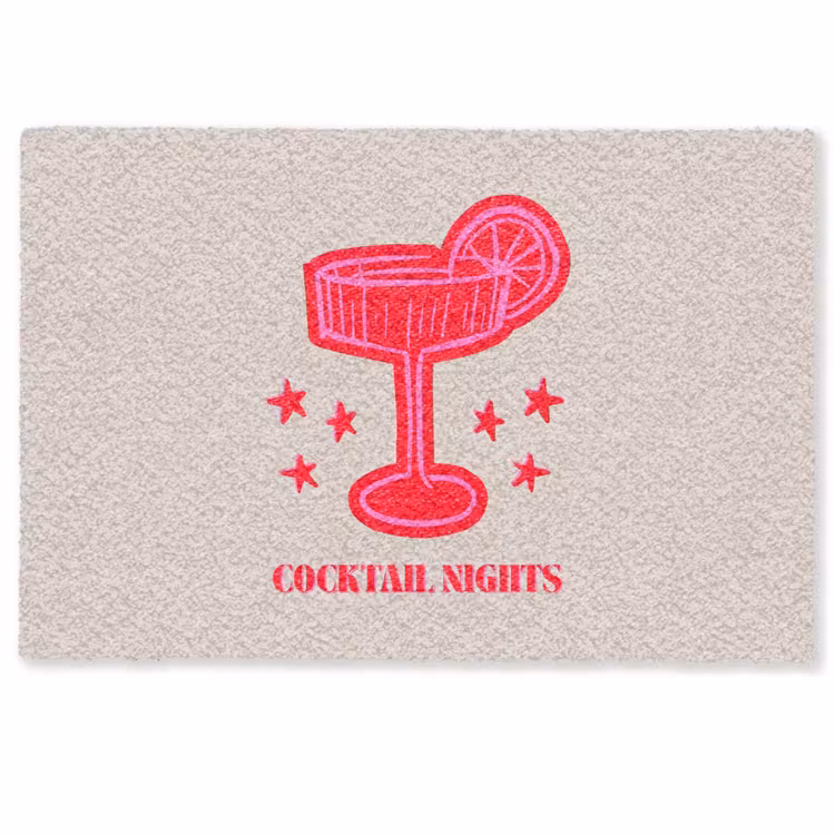 Deurmat - Cocktail - Kerst - Beige - Roze — 1