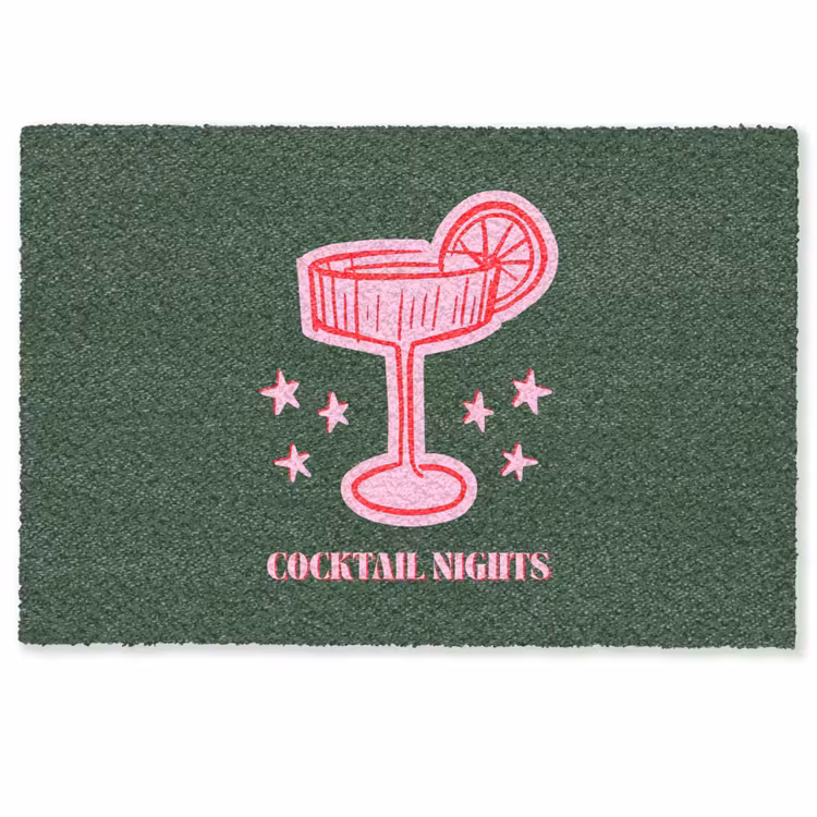 Deurmat - Cocktail - Kerst - Roze - Groen — 1