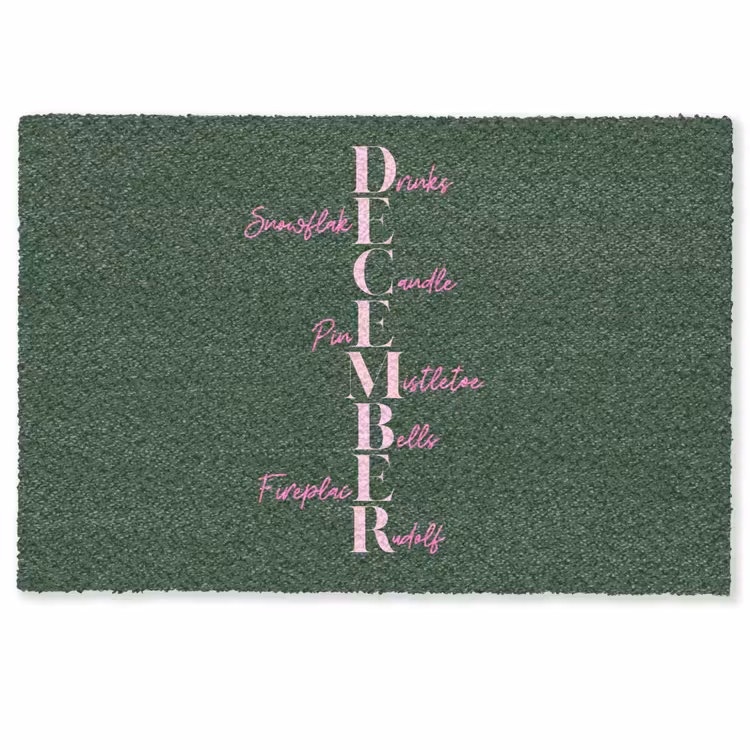 Deurmat - December - Tekst - Kerst - Groen — 1