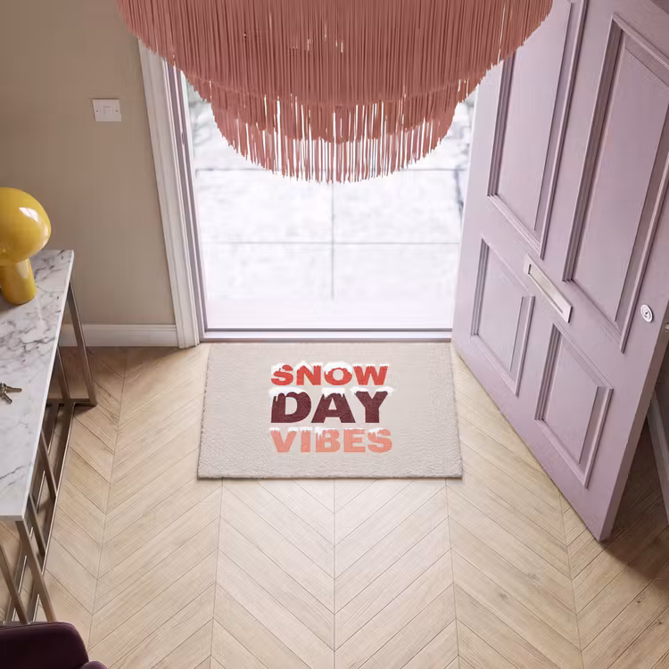Deurmat - Sneeuw - Kerst - Tekst - Rood — 4