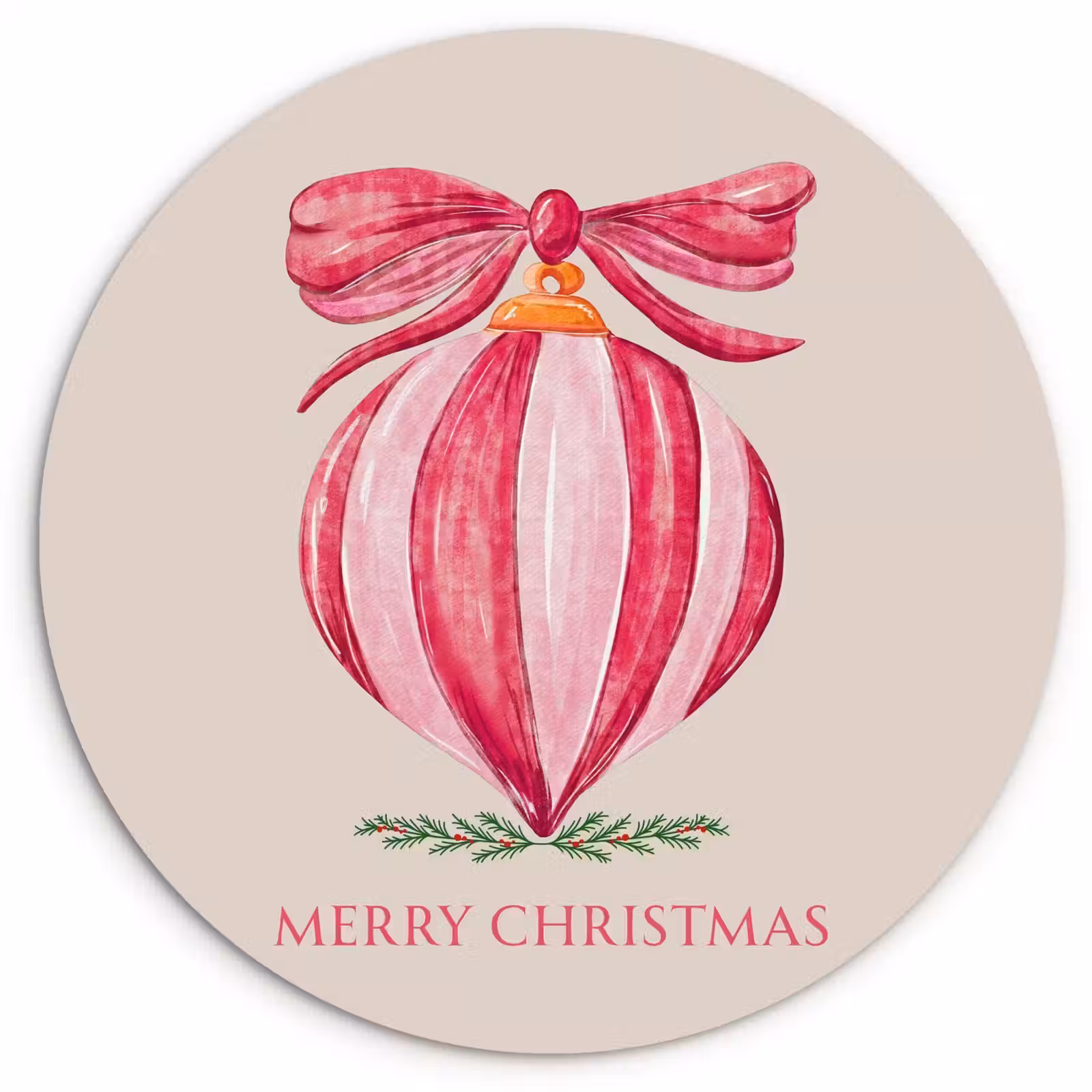 Wandcirkel - Glas - Kerst - Kerstbal - Tekst — 1