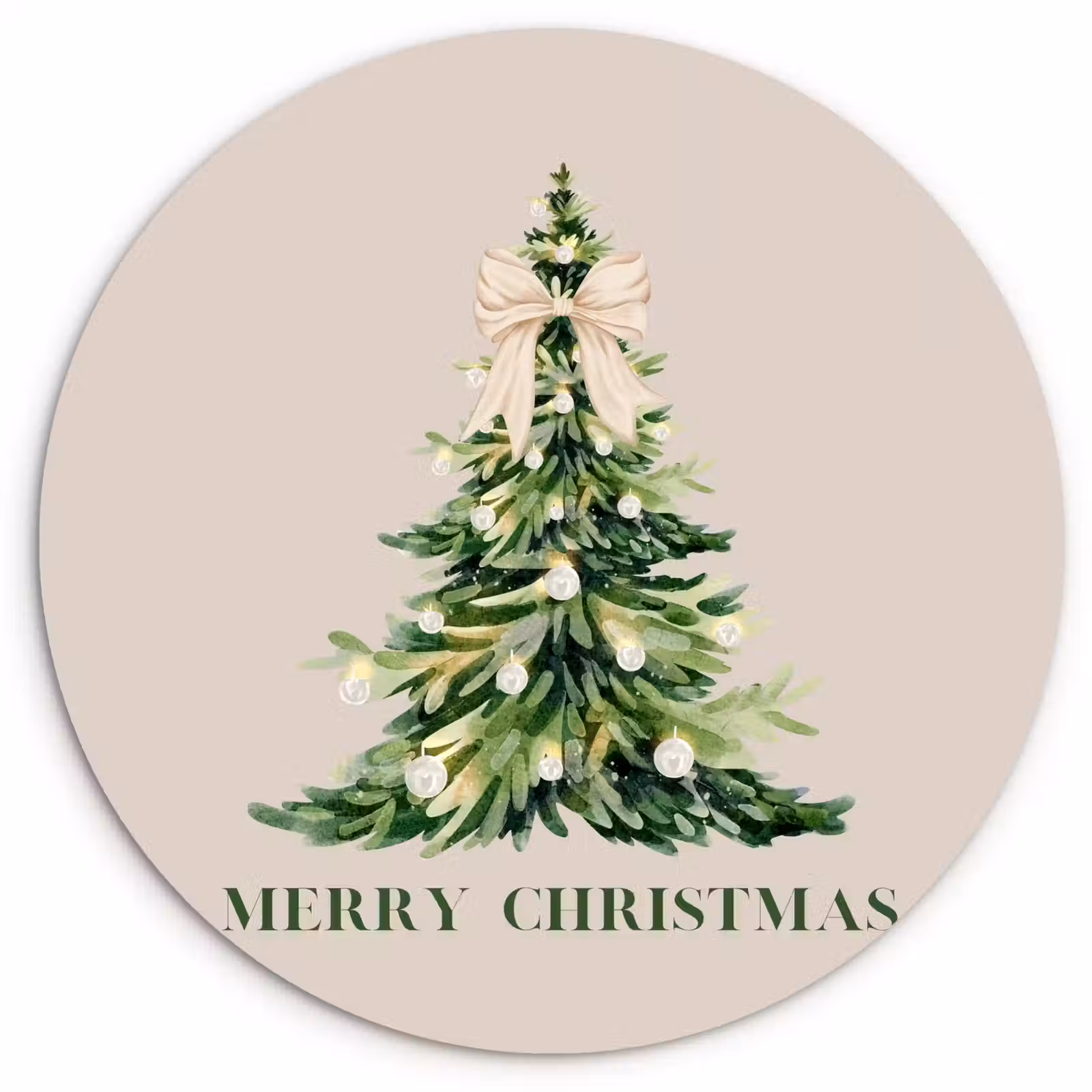 Wandcirkel - Glas - Kerst - Kerstboom - Tekst — 1