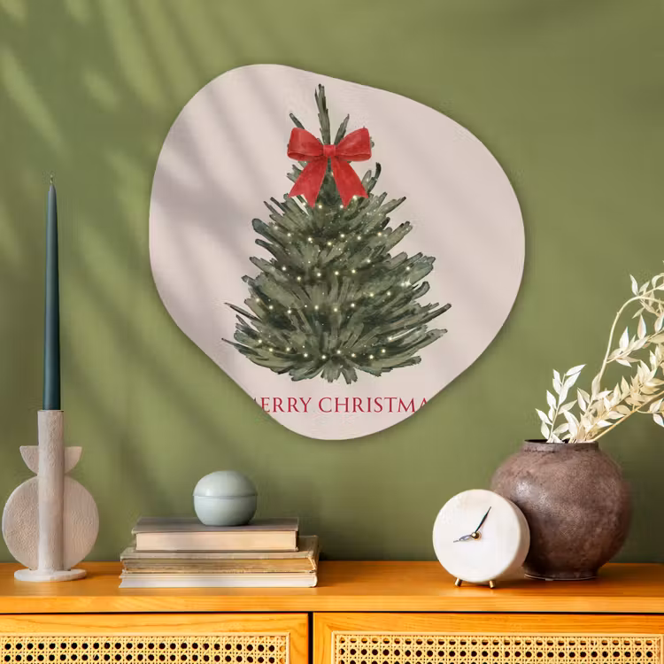 Organisch schilderij - Glas - Tekst - Kerst - Kerstboom — 2