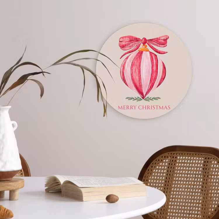 Wandcirkel - Glas - Kerst - Kerstbal - Tekst — 4