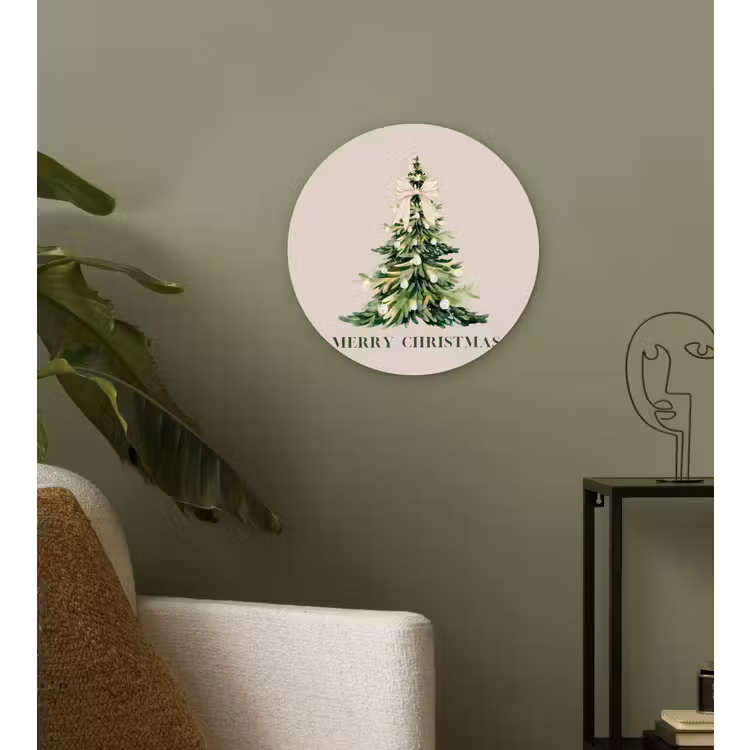 Wandcirkel - Glas - Kerst - Kerstboom - Tekst — 3