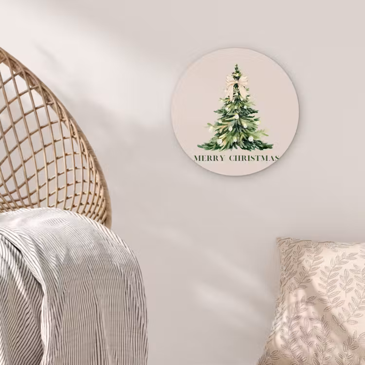 Wandcirkel - Glas - Kerst - Kerstboom - Tekst — 5