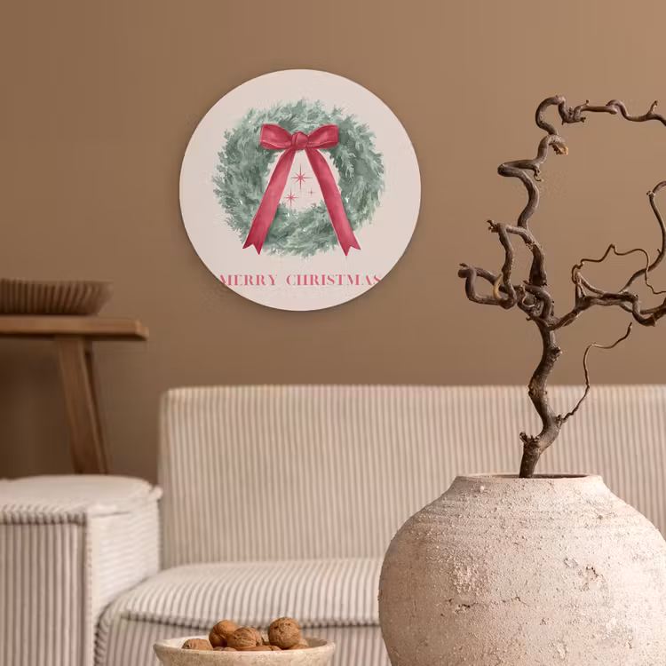 Wandcirkel - Glas - Winter - Kerst - Tekst — 2