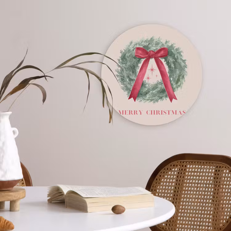 Wandcirkel - Glas - Winter - Kerst - Tekst — 4
