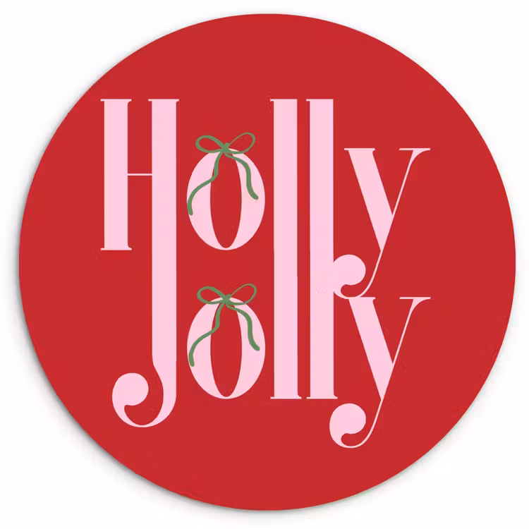 Wandcirkel - Glas - Kerst - Roze - Rood - Tekst