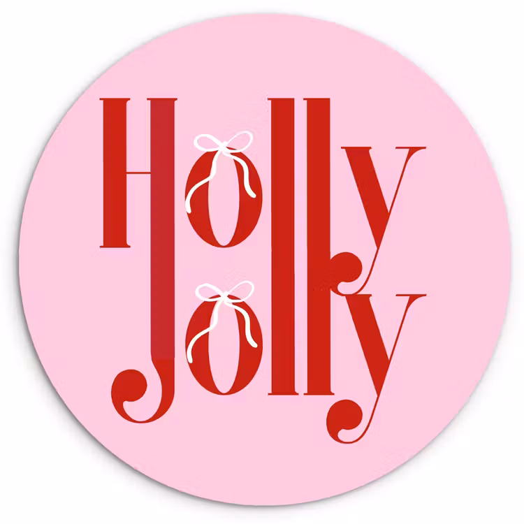 Wandcirkel - Glas - Kerst - Tekst - Rood - Roze