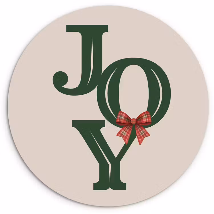 Wandcirkel - Glas - Tekst - Kerst - Groen — 1