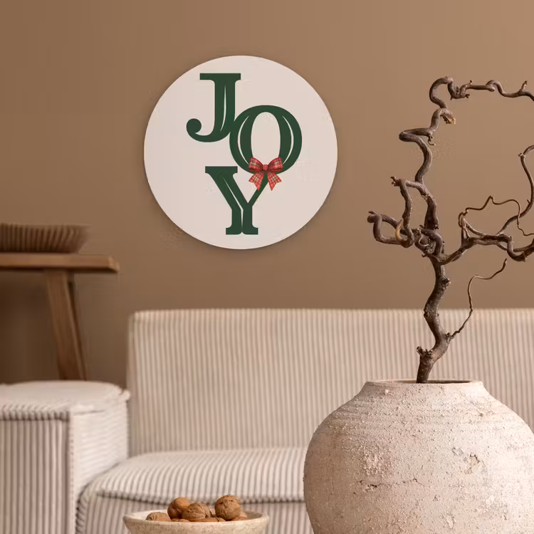 Wandcirkel - Glas - Tekst - Kerst - Groen — 2