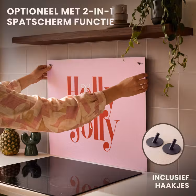 Inductie beschermer - Kerst - Tekst - Rood - Roze — 10