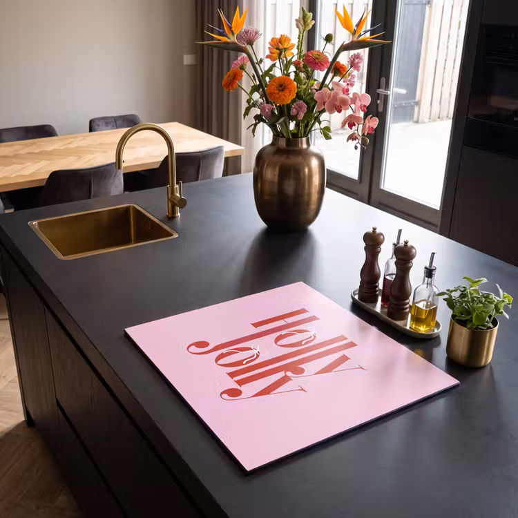 Inductie beschermer - Kerst - Tekst - Rood - Roze — 5