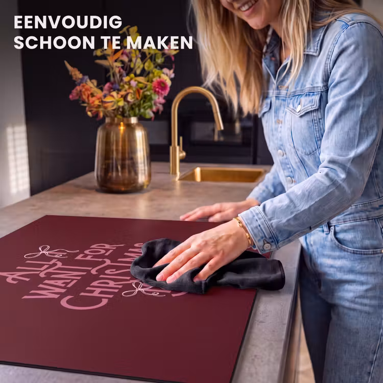 Inductie beschermer - Tekst - Kerst - Rood - Roze — 6
