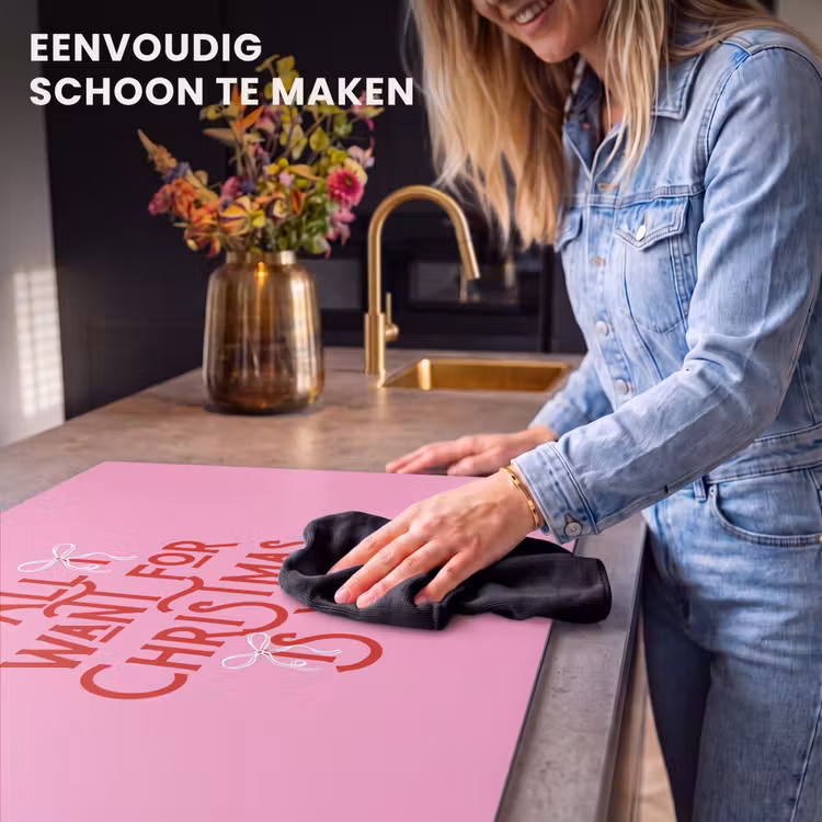 Inductie beschermer - Tekst - Kerst - Roze - Rood — 6
