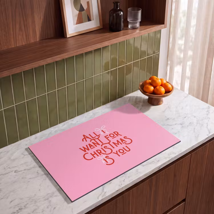 Inductie beschermer - Tekst - Kerst - Roze - Rood — 8