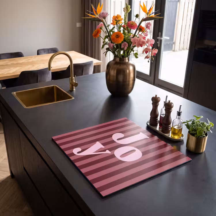 Inductie beschermer - Joy - Kerst - Tekst - Roze — 5