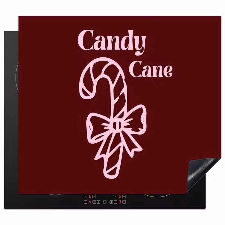 Inductie beschermer - Kerst - Snoep - Tekst - Roze — 1