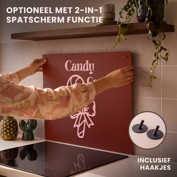 Inductie beschermer - Kerst - Snoep - Tekst - Roze — 10