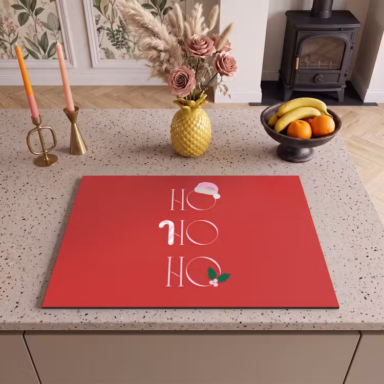 Inductie beschermer - Kerst - Tekst - illustratie - Rood — 2