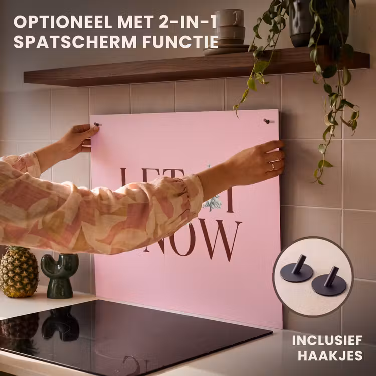 Inductie beschermer - Kerst - Tekst - Sneeuw - Roze — 10