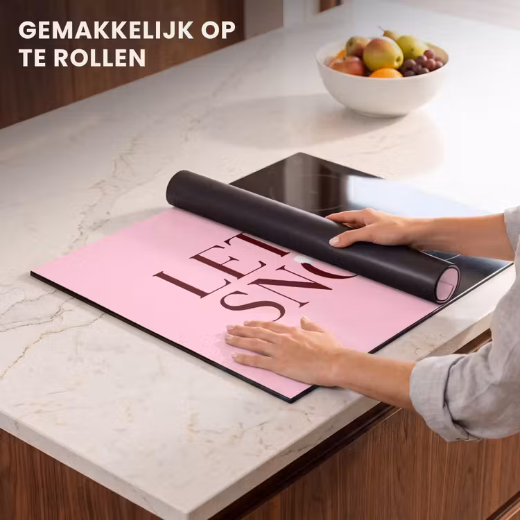 Inductie beschermer - Kerst - Tekst - Sneeuw - Roze — 7