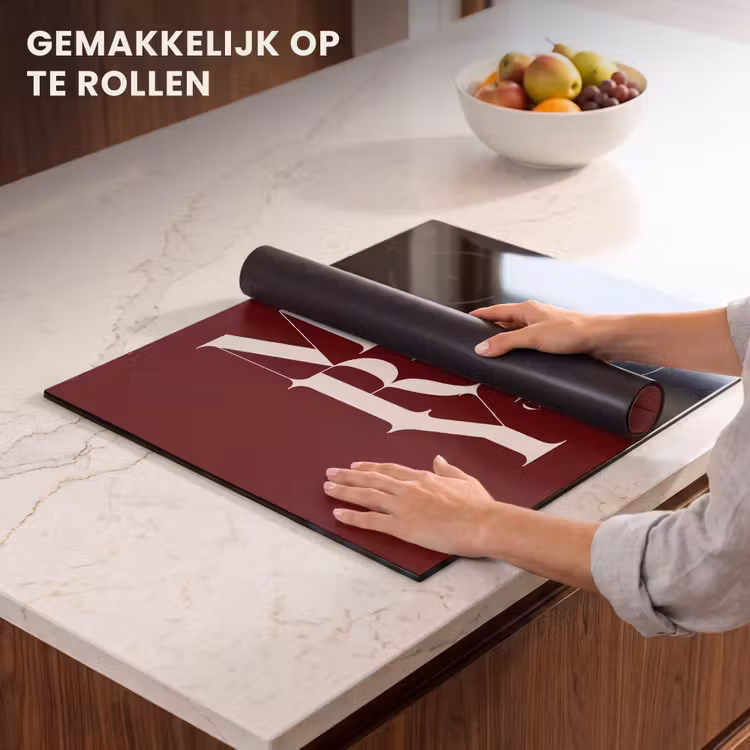 Inductie beschermer - Merry - Tekst - Donker - Rood — 7