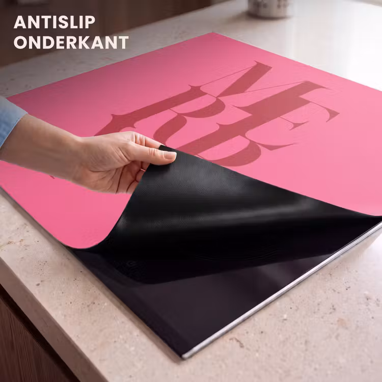 Inductie beschermer - Merry - Tekst - Kerst - Roze — 9