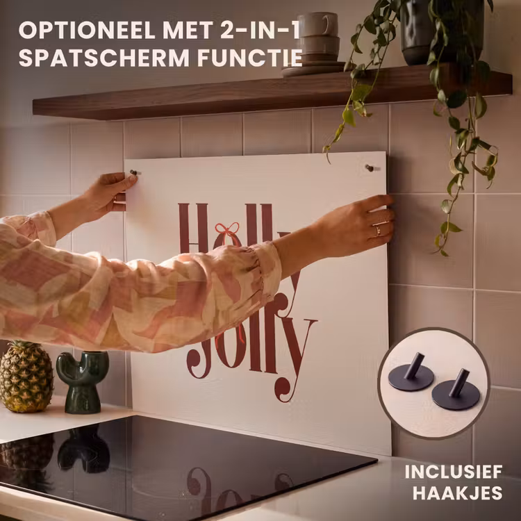 Inductie beschermer - Tekst - Kerst - Bruin — 10