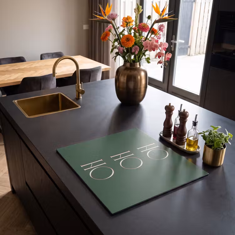 Inductie beschermer - Tekst - Kerst - Modern - Groen — 5