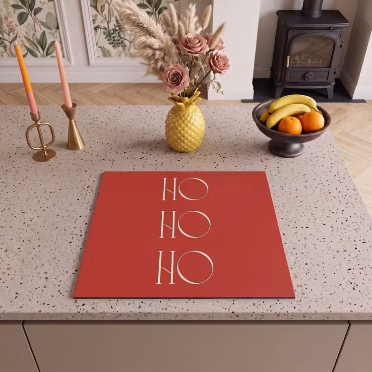 Inductie beschermer - Tekst - Kerst - Modern - Rood — 2
