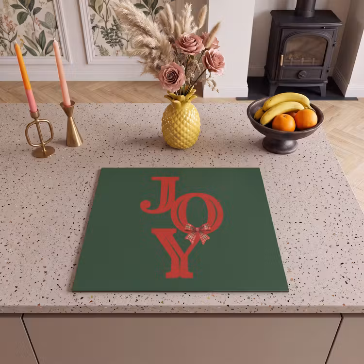 Inductie beschermer - Tekst - Kerst - Rood — 2