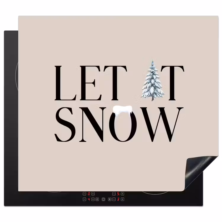 Inductie beschermer - Tekst - Kerst - Sneeuw — 1