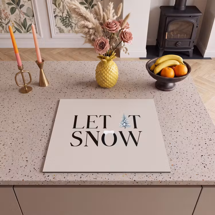 Inductie beschermer - Tekst - Kerst - Sneeuw — 2