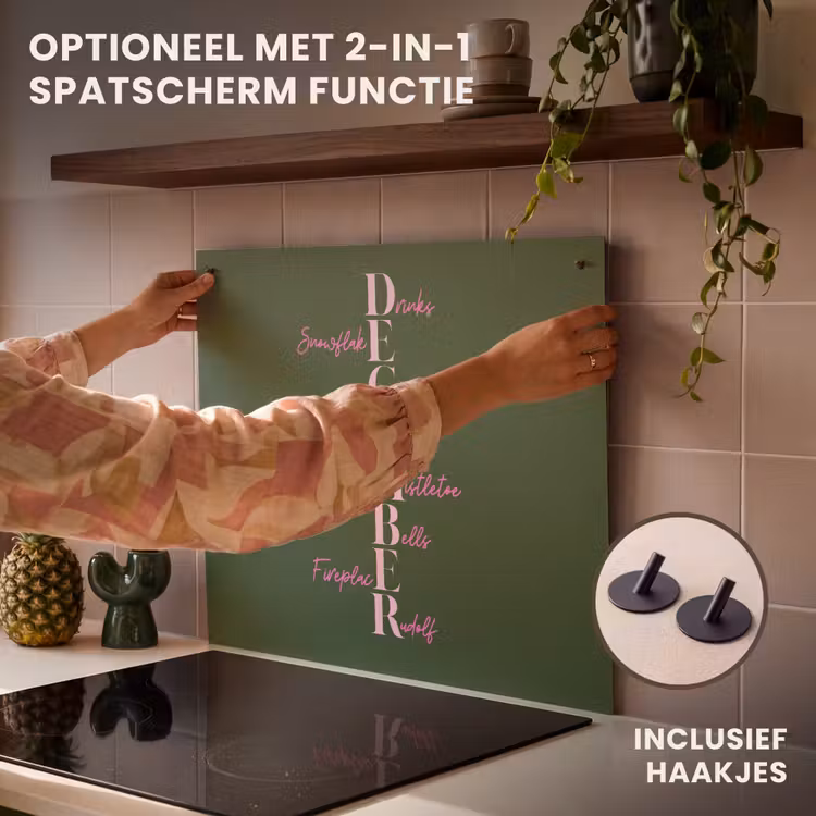 Inductie beschermer - December - Tekst - Kerst - Groen — 10