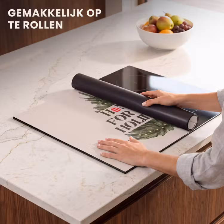 Inductie beschermer - Kerst - Tekst - Kerstboom - Beige — 7