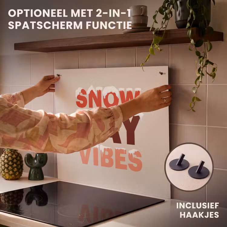 Inductie beschermer - Sneeuw - Kerst - Tekst - Rood — 10