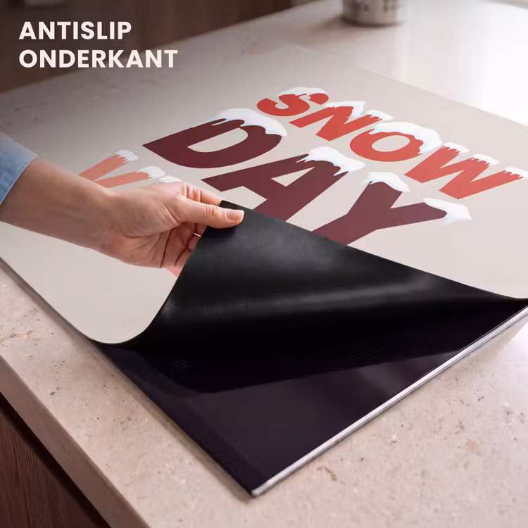 Inductie beschermer - Sneeuw - Kerst - Tekst - Rood — 9