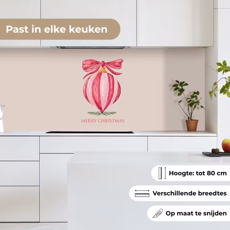 Keuken achterwand - Kerst - Kerstbal - Tekst — 4