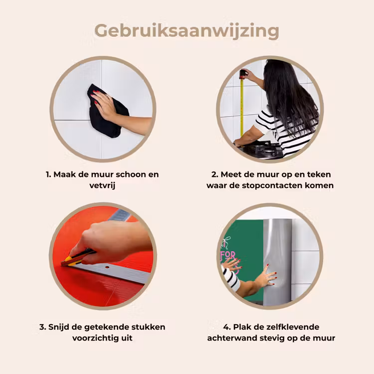 Keuken achterwand - Kerst - Tekst - Roze - Groen — 7