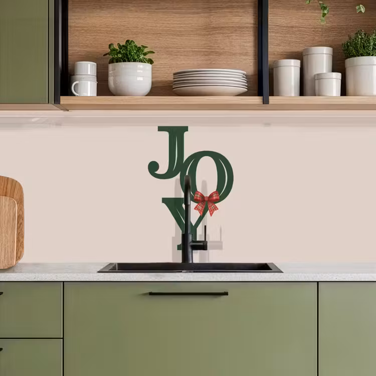 Keuken achterwand - Tekst - Kerst - Groen — 5