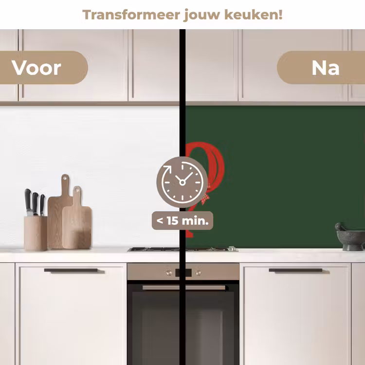 Keuken achterwand - Tekst - Kerst - Rood — 2