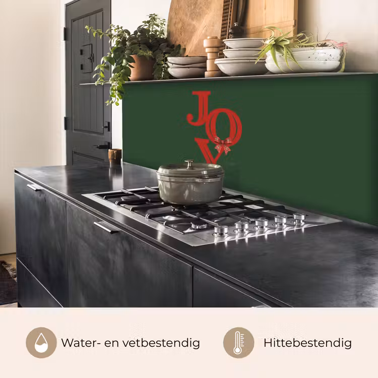 Keuken achterwand - Tekst - Kerst - Rood — 3