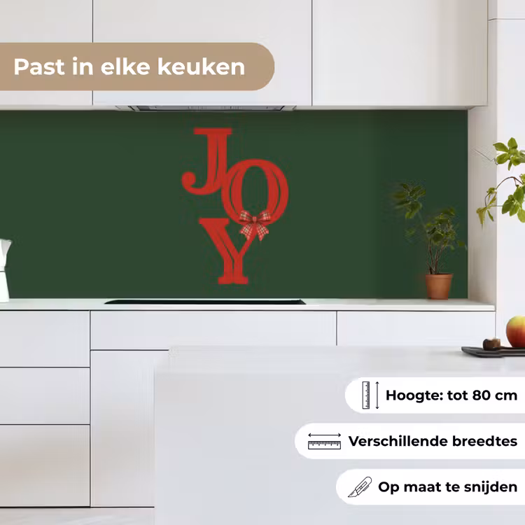Keuken achterwand - Tekst - Kerst - Rood — 4