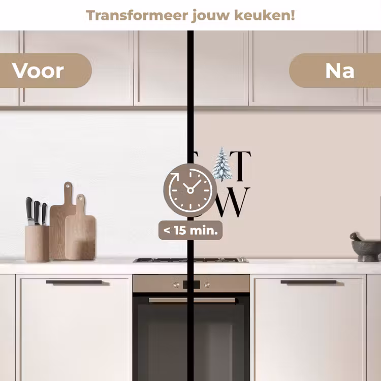 Keuken achterwand - Tekst - Kerst - Sneeuw — 2